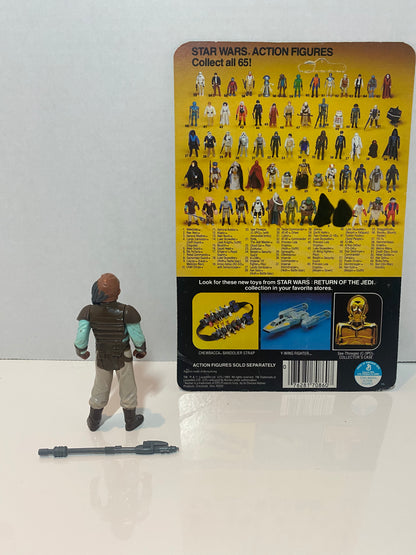 Vintage Star Wars Weequay Cardback complete with figure and accessory